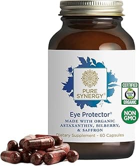 Pure Synergy The Company Eye Protector with Lutein Astaxanthin Zeaxanthin Lycopene Proanthocyanidins, 60 Caps