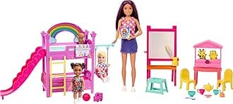 Barbie Skipper Babysitters Inc.™ Ultimate Daycare Playset with 3 Dolls, Furniture & 15+ Accessories, Includes Bunk Beds & Color-Change Easel