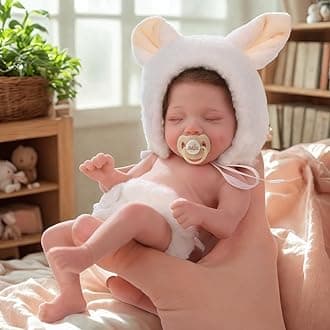Miniature Reborn Baby Dolls Silicone Full Body - 6-Inch Soft Body Mini Realistic-Newborn Baby Dolls with Real Life Tiny Baby Doll with Gifts Box for Kids Age 3+