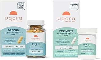 Uqora Defend & Promote - Urinary & Vaginal Health Supplement Bundle for Daily Support - Supports Vaginal Health, Bladder Wall Integrity & Cleanses Biofilm** - Easy to Consume - One-Month Supply