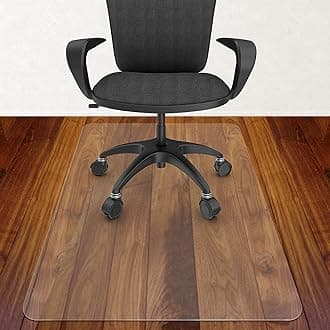 Azadx Large Chair Mat for Hardwood Floor 48 x 59'', Clear Office Chair Mat for Hard Floors Rectangle, Plastic Floor Mat for Wooden/Tile Floor