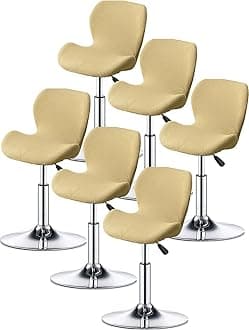 Bar Stool Cover Set of 2/4/6 Shell Back Adjustable Swivel Bar Stools Slipcover,Barstool Protector Covers for Dining Room Kitchen (Color : #2, Size : 6pcs)