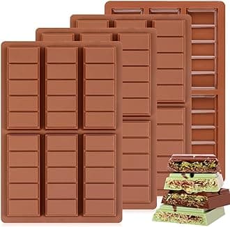 Chocolate Bar Molds - Non-Stick Silicone, Food Grade, 4 PCS, Choco