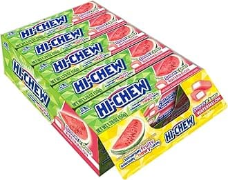 HI-CHEW Watermelon Sticks, 15-Pack, Soft & Chewy Easter Candy, 1.76oz Each, Bulk Candy Individually Wrapped - Made with Immensely Juicy Fruity Flavors