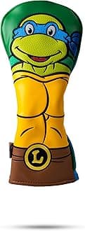 Pins & Aces TMNT Utility Head Cover - Premium, Hand-Made Leather Headcover - Teenage Mutant Ninja Turtle Head, Tour Quality Golf Club Cover - Style and Customize You Golf Bag