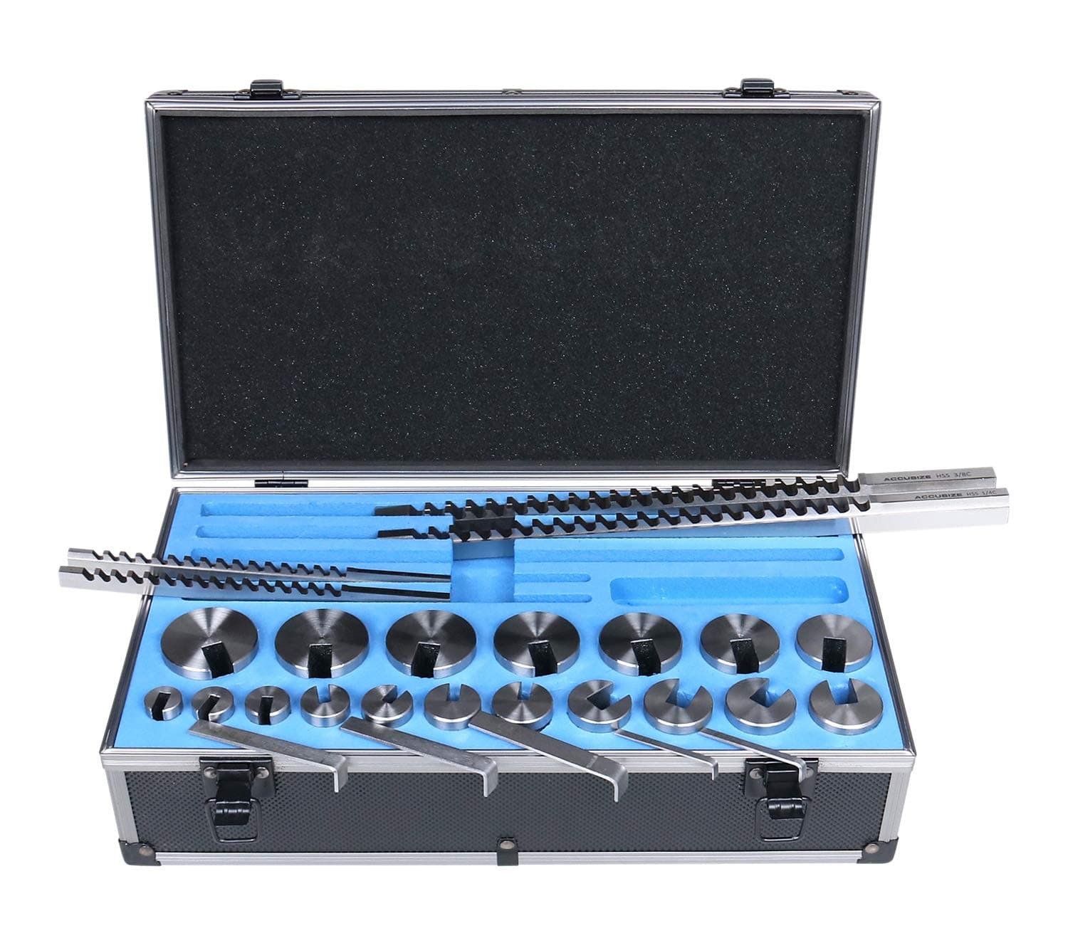 - Accusize Industrial Tools No 10-10A Conbination H.S.S. Keyway Broach Sets in Fitted Box, 5100-0012