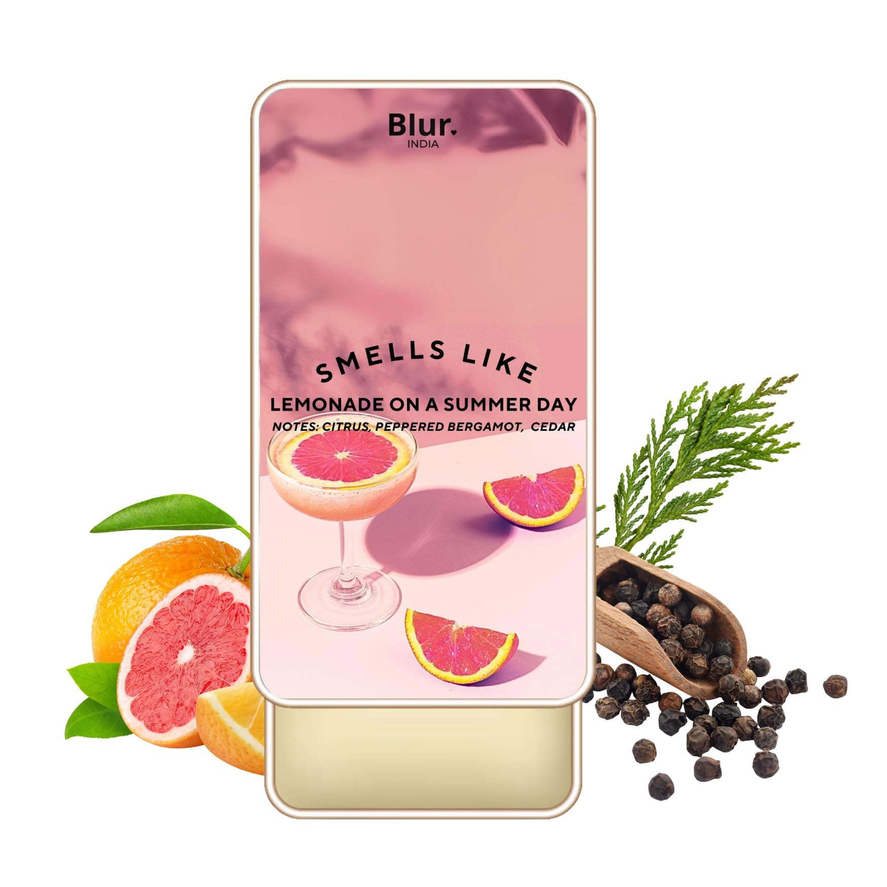 Blur India Solid Perfumes | Smells Like Lemonade On A Summer Day | Alcohol Free | Perfume Primer