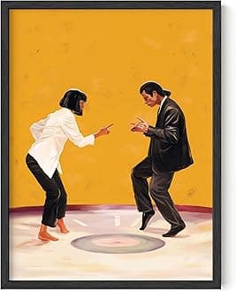 Framed Movie Posters - Vintage and Classic Prints, Old Movie Poster (Framed Black, 12x16)