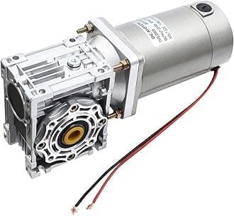 - Electric Gear Motor 200W DC 12V 1800RPM 50K 40Cr Alloy Steel Worm Gear Motor Reducer Gearbox High Torque with self-Locking Speed Adjustable Powerful Electric Motor