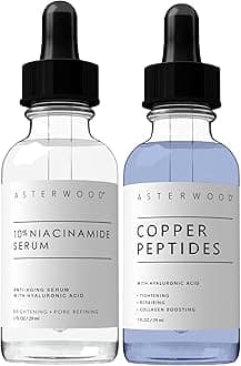 Asterwood Niacinamide Serum 1 oz + Copper Peptides Serum 1 oz