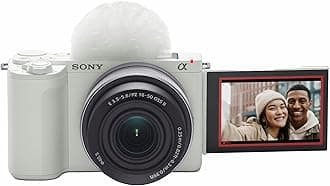 Alpha ZV-E10M2K 26 MP Interchangeable Lens Mirrorless Vlog Camera for Creators (16-50mm Power Zoom Lens) | APS-C Sensor | 4K 60p with 10bit 4:2:2 Recording - (White)