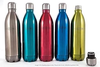 Stainless Steel Hot and Cold Vacuum Bottle- Pack of 2 Pieces ( 1000ml )