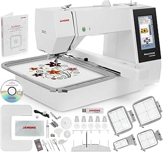 Memory Craft 500e LE Embroidery Machine Bundle - Includes 5-Spool Thread Stand, 3.9" x 1.6" Hoop, Acustitch Software + USB Flash Drive w/ 30 Designs