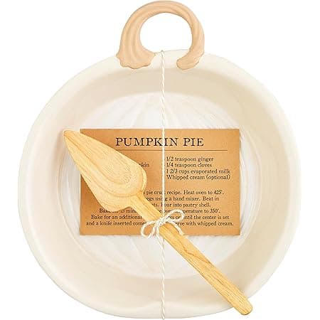 Mud Pie Pumpkin Pie Recipe Baker, baker 11 1/4" x 10",White