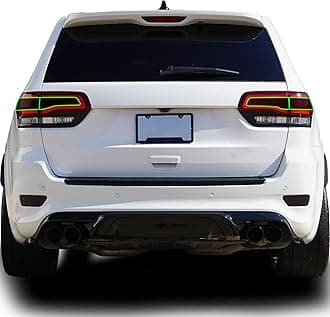 BOGAR TECH DESIGNS Rear Tail Light Hawk Eye Overlay Tint Cover Sticker Compatible with Jeep Grand Cherokee 2014-2021, Dark