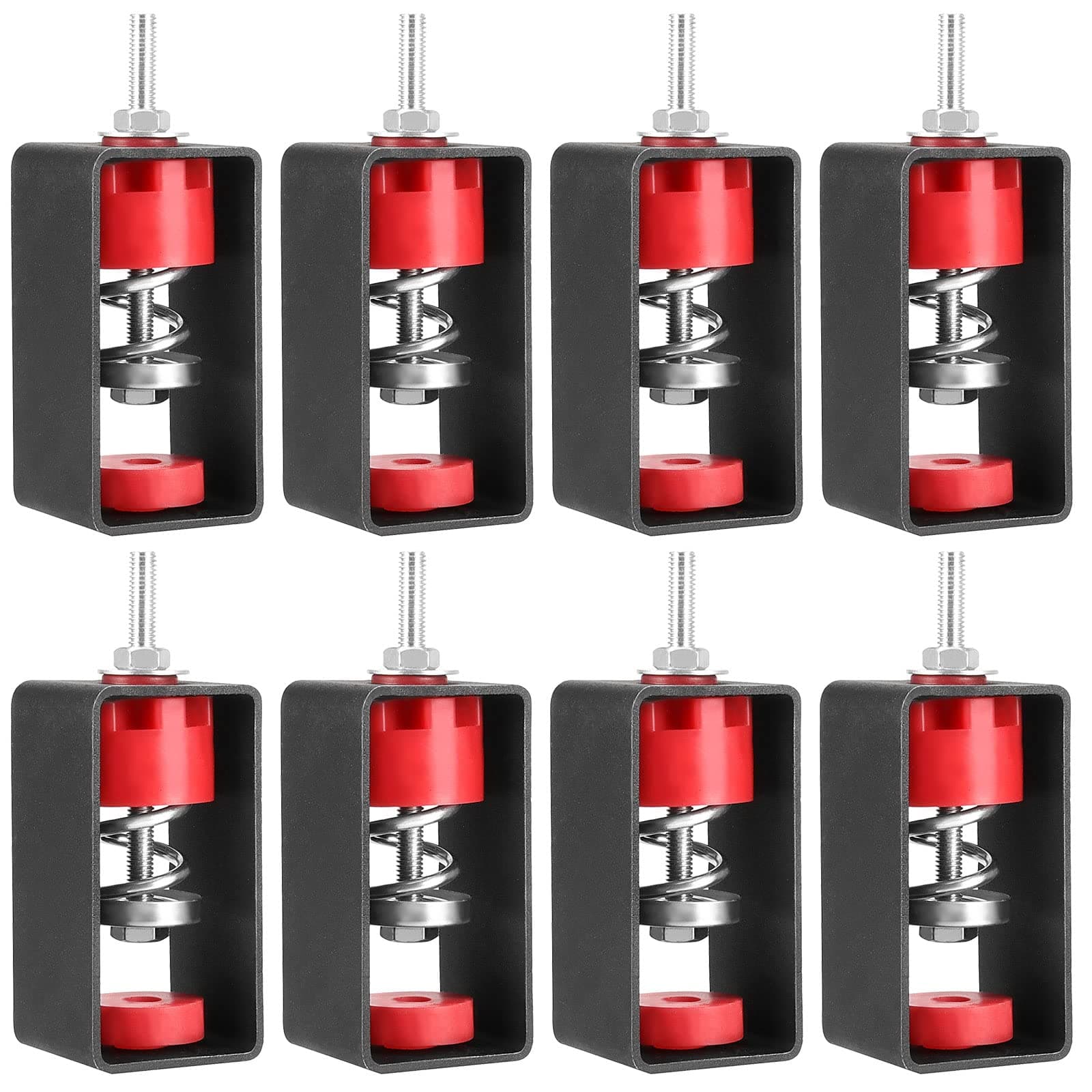 SINJEUN 8 Pack Ceiling Spring Vibration Isolator Hangers, 110lbs Shock Absorber Anti Vibration Suspended Mounted with Removable Frame, Shockproof Damping Hanger for Studio, Home, KTV