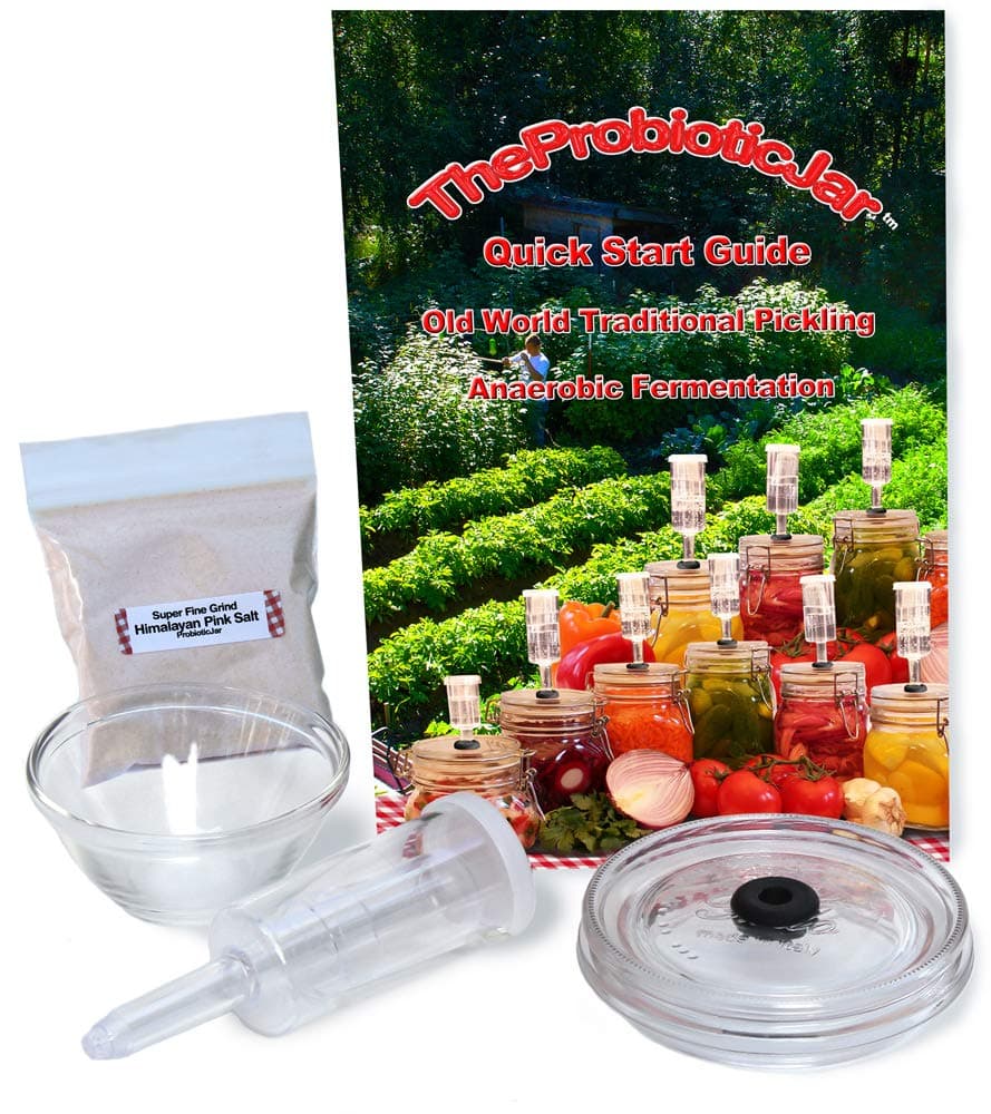 The Probiotic Jar(tm) Lid Kit and Quick Start Guide to Old World Traditional Pickling and Anaerobic Fermentation