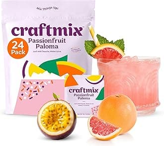 Passionfruit Paloma Cocktail & Mocktail Drink Mixer, Skinny Mixes - Water Flavoring Packets - Made With Real Fruit - Vegan, No-Carb, No-Sugar, Non-GMO, Dairy Free, Gluten Free, 24 Pack