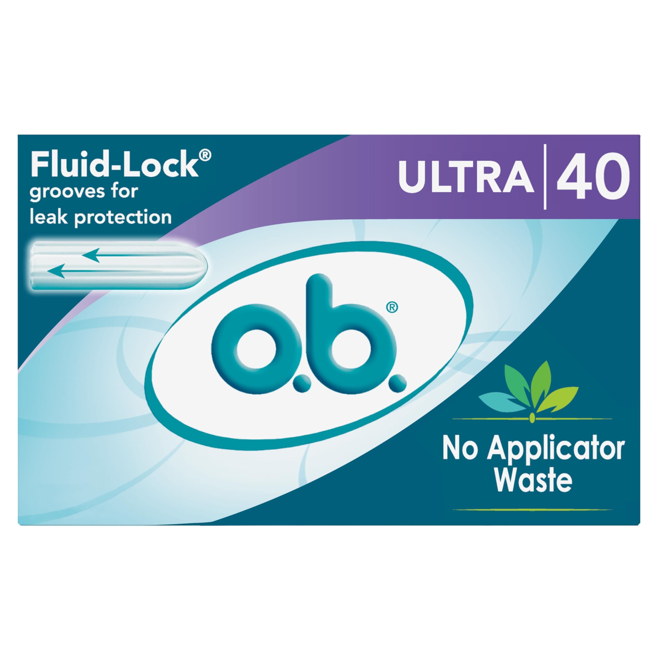 o.b. Applicator Free Digital Tampons, Ultra - 40 Count