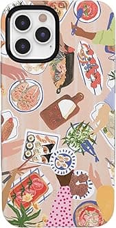 Casely iPhone 12 Pro Max Case | Picnic Party | Painted Collage | Compatible with MagSafe | Bold Protective Design