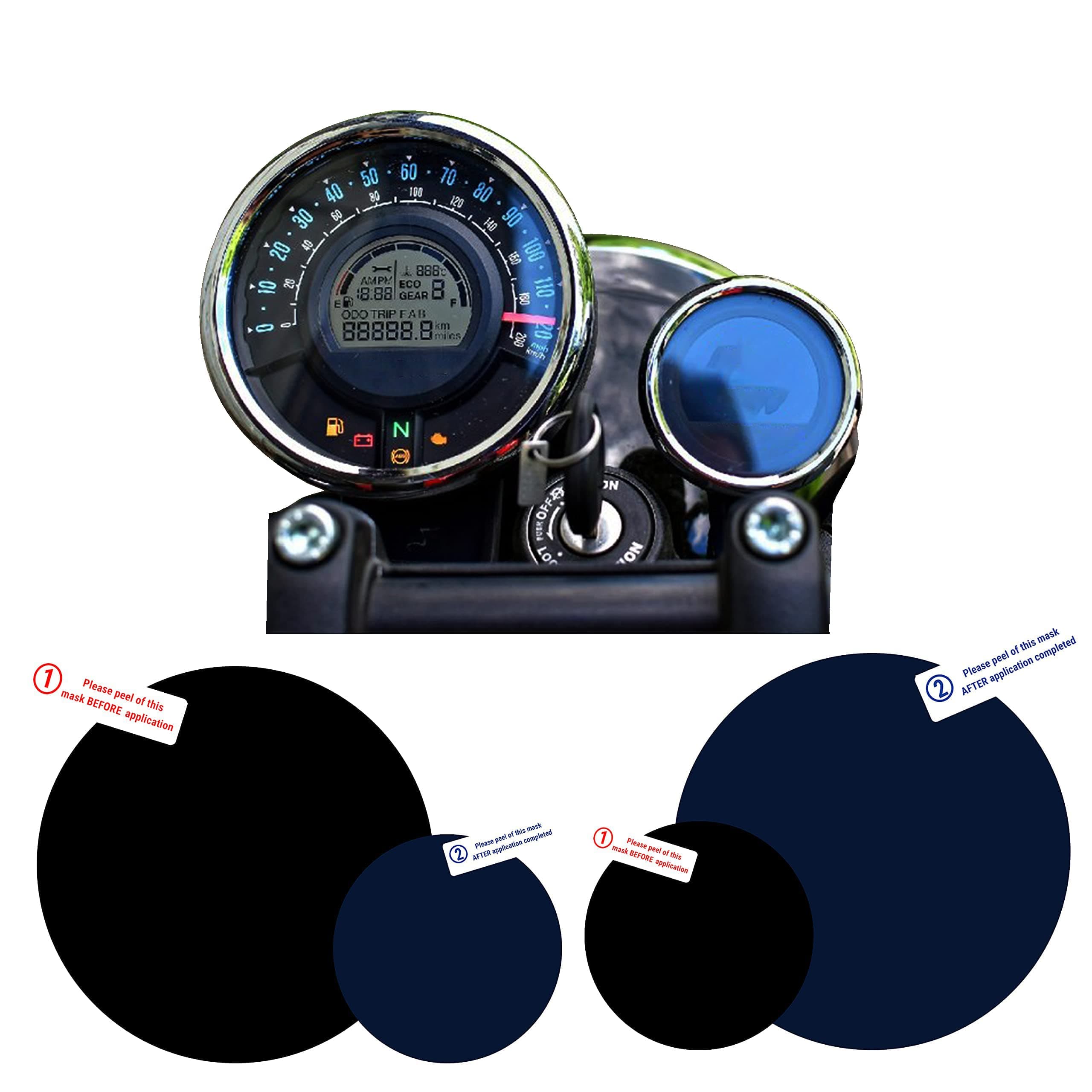 NIKAVI SMSG22 Speedo Meter Screen Protector Scratch Guard Compatible for - Royal Enfield Meteor 350