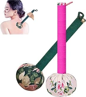 Mugwort Massage Hammer, Massage Tools Back, Shoulder & Body - Handheld Percussion Therapy Tool with US Design Patent, (Toffee Pink, Olive Green)