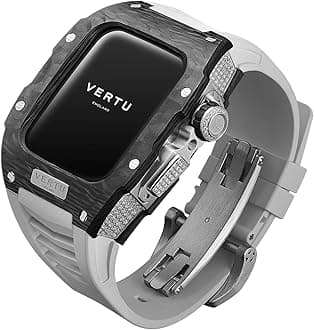 VERTU H1 Diamonds Smart Watch for Men, Mechanical Smartwatch for Android with 1.85" Sapphire Display, Answer/Make Call, Fitness Watch, Blood Oxygen, Heart Rate and 100+ Sports Modes (Black/White)
