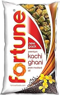 Kachi Ghani Pure Mustard Oil Pouch, 1L