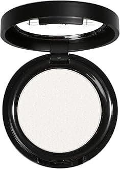 ISMINE Single Eyeshadow Powder Palette Shimmer Pearl White, High Pigment, Longwear Single White Eye Makeup for Day & Night (#01)