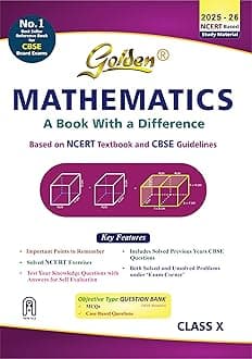 Golden Mathematics Study Material Based on NCERT for Class-10 | For CBSE 2027 Board Exams | Solved NCERT Exercises | Objective Type Question Bank | Previous Board Paper Solved | Assertion & Case Based