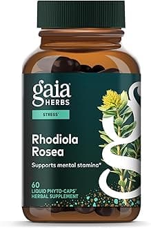 Rhodiola Rosea - Stress Support Supplement Traditionally for Supporting Healthy Stamina and Endurance - with Siberian Rhodiola Root Extract - 60 Vegan Liquid Phyto-Capsules (30-Day Supply)