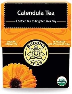 Buddha Teas - Organic Calendula Flower Tea - Herbal Tea - For Health & Wellbeing - Supports Immune & Digestive Health - Clean Ingredients - Caffeine Free - OU Kosher - 18 Tea Bags (Pack of 1)