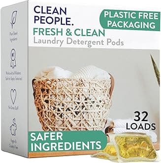 Laundry Detergent Pods - Hypoallergenic Laundry Pods - Ultra Concentrated, Recyclable Packaging, Stain Fighting - Fresh Scent, 32 Pack