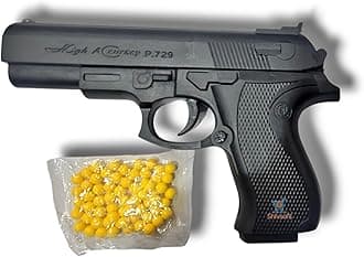 Shivsoft Toy Gun for Kids with Realistic Mechanisms | Safe 6mm BB Bullets | Plastic Airsoft Toy Gun Model P729 | Indoor & Outdoor Play | Lightweight Design | Multicolor