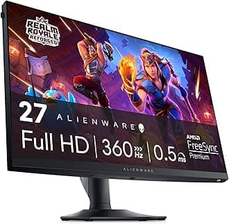 Alienware AW2724HF 27 Inch Full HD (1920x1080) Gaming Monitor, 360Hz, Fast IPS, 0.5ms, AMD FreeSync Premium, VESA AdaptiveSync, 99% sRGB, HDR 10, 2x DisplayPort, HDMI, 5x USB, 3 Year Warranty