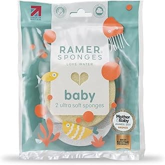 Ramer Ultra Soft Baby Sponges Twin Pack - Yellow & White