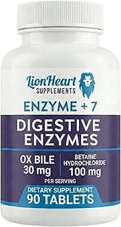 Digestive Enzymes Supplement with Ox Bile Salts 30mg - Betaine HCl 100mg - Supports Digestion, Gas & Bloating - Gallbladder Support (No Gallbladder) - Doctor Formulated - For Men & Women - 90 Tablet