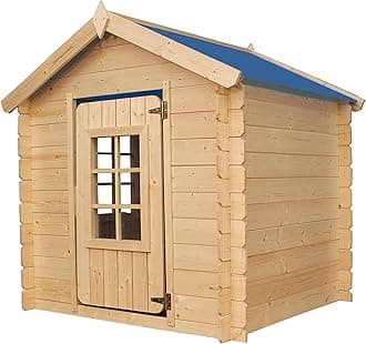 Wooden Playhouse for Kids Outdoor, 19 mm planks - Fun Wendy House Outdoor Play - Garden Play House for Kids W111 x D114 x H121 cm - Timbela M570M