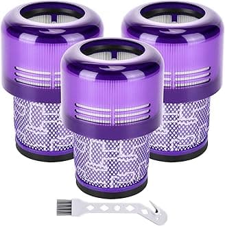Artraise Vacuum Filter Replacement Parts Compatible with Dyson V15 V15s Detect, V11 Torque Drive V11 Animal V11 Complete V11 Extra Submarine Vacuums, Compare to Part 970013-02 (3 Pack Filters)