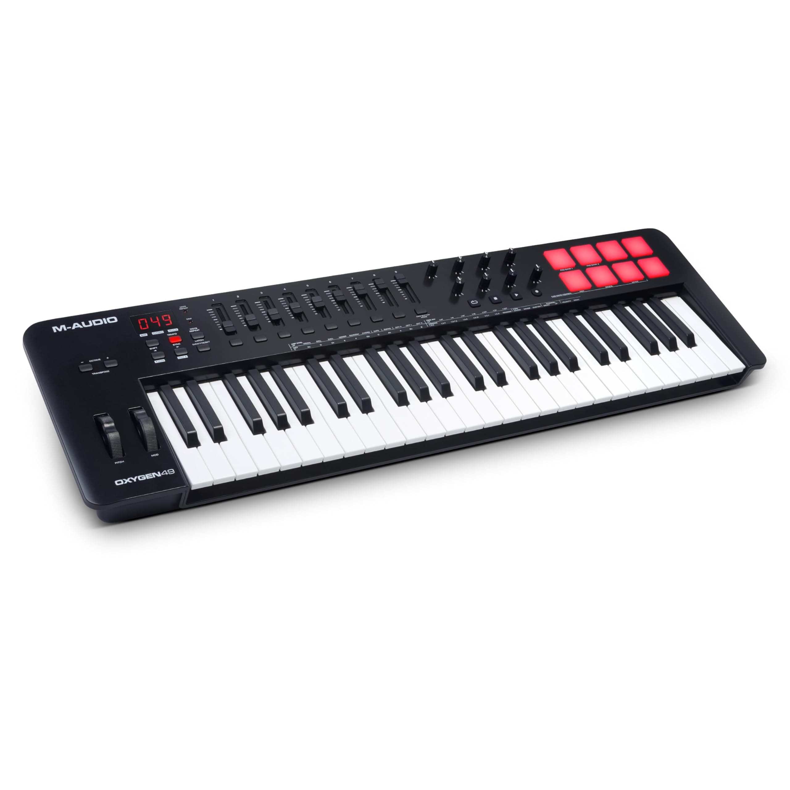 M-AUDIO Oxygen 49 (MKV) Key USB MIDI Keyboard Controller with Beat Pads, Smart Chord, Scale Modes, Arpeggiator and Native Instruments Sound Package (NKS Integration)