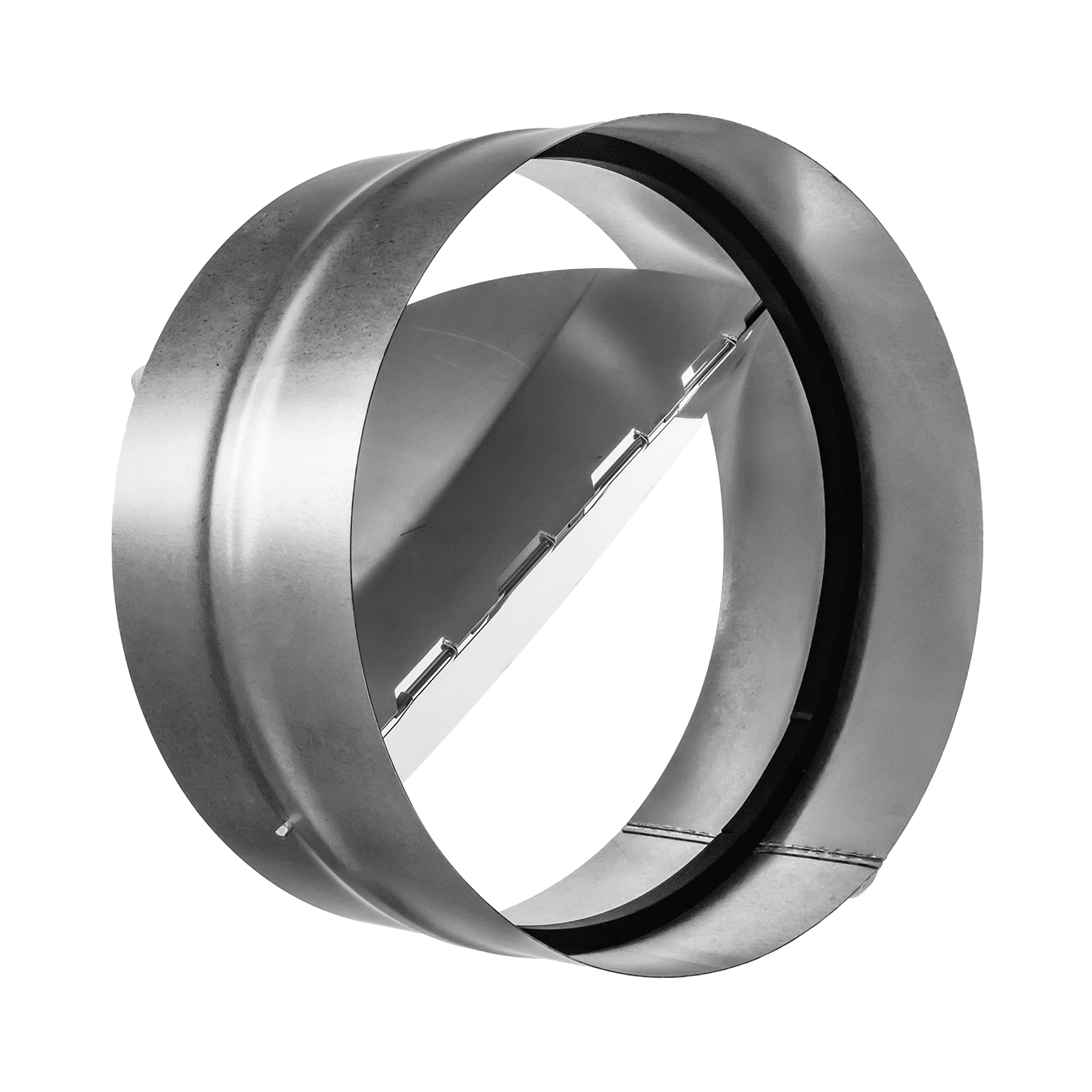 8" Inch Backdraft Damper for Straight or Flex Duct. Bathroom Exhaust Fan. Kitchen Hood Exhaust Fan and Different Dryer Fan Backflow Preventer. Steel Damper with Aluminum Valve Flaps