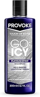 Touch of Silver Go Icy Shampoo 200ml, Icy Platinum Look in Just 1 Wash, Triple Toning Technology to Cool Down Brassy Tones, Enriched with Keratin