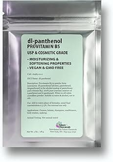 Provitamin B5 Powder dl-Panthenol DIY Panthenol Solution and Panthenol for Hair and Skin Moisturizer (1 Ounce / 28 Gram)