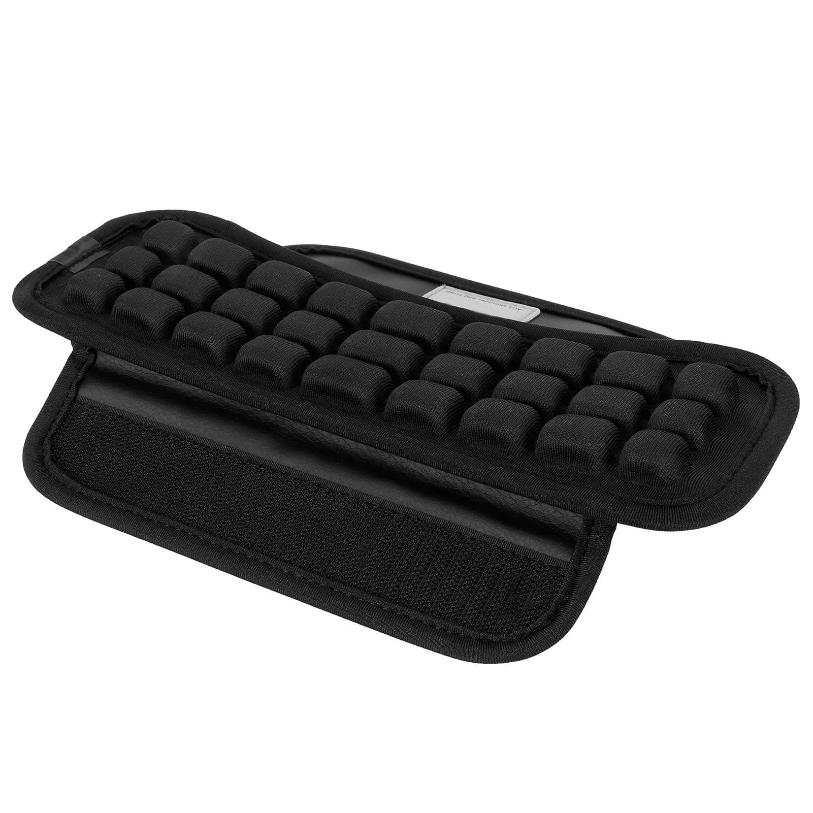 Shoulder Strap Cushion, Decompress Black Shoulder Strap Pad for Weight Bearing Walking for Mountaineering for Camping for Hiking(L)