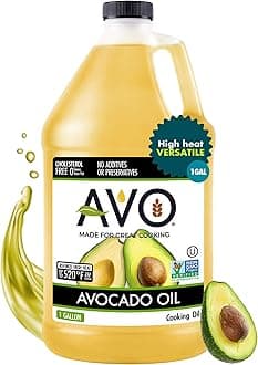 AVO NON GMO 100% Avocado Oil, 1 Gallon 128 Fl-oz, NO Preservatives Added