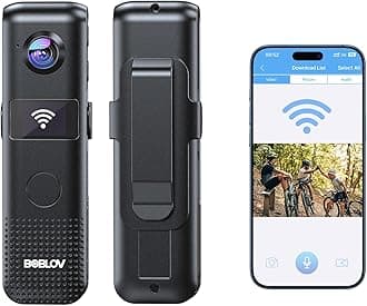 BOBLOV C18 64G WiFi Body Camera – Easy One-Touch Operation with Small OLED Display, 4 Hours of 1080P Recording, Wearable Camera with 1/4" Tripod Mount for Cycling, Security Work, and Everyday Use