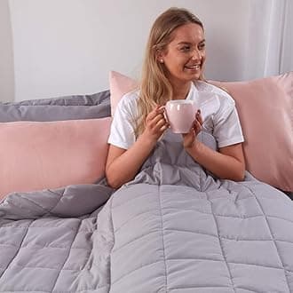 Brentfords Weighted Blanket Adult 6kg Silver Grey, Therapy Autism Insomnia Anxiety Relief for Adults, Single/Double - 125 x 180cm - (Disclaimer Only suitable for age 3+ years)