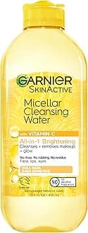 Garnier SkinActive Micellar Cleansing Water with, to Cleanse Skin, Remove Makeup, and Brighten Dull Skin, 1 Count, Vitamin C, 13.5 Ounce