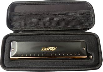 East top16 Holes 64 Tones Chromatic Harmonica Key of C with Copper Comb, Chromatic Mouth Organ Harmonica For Adults, Professionals and Students (COPPER COMB)