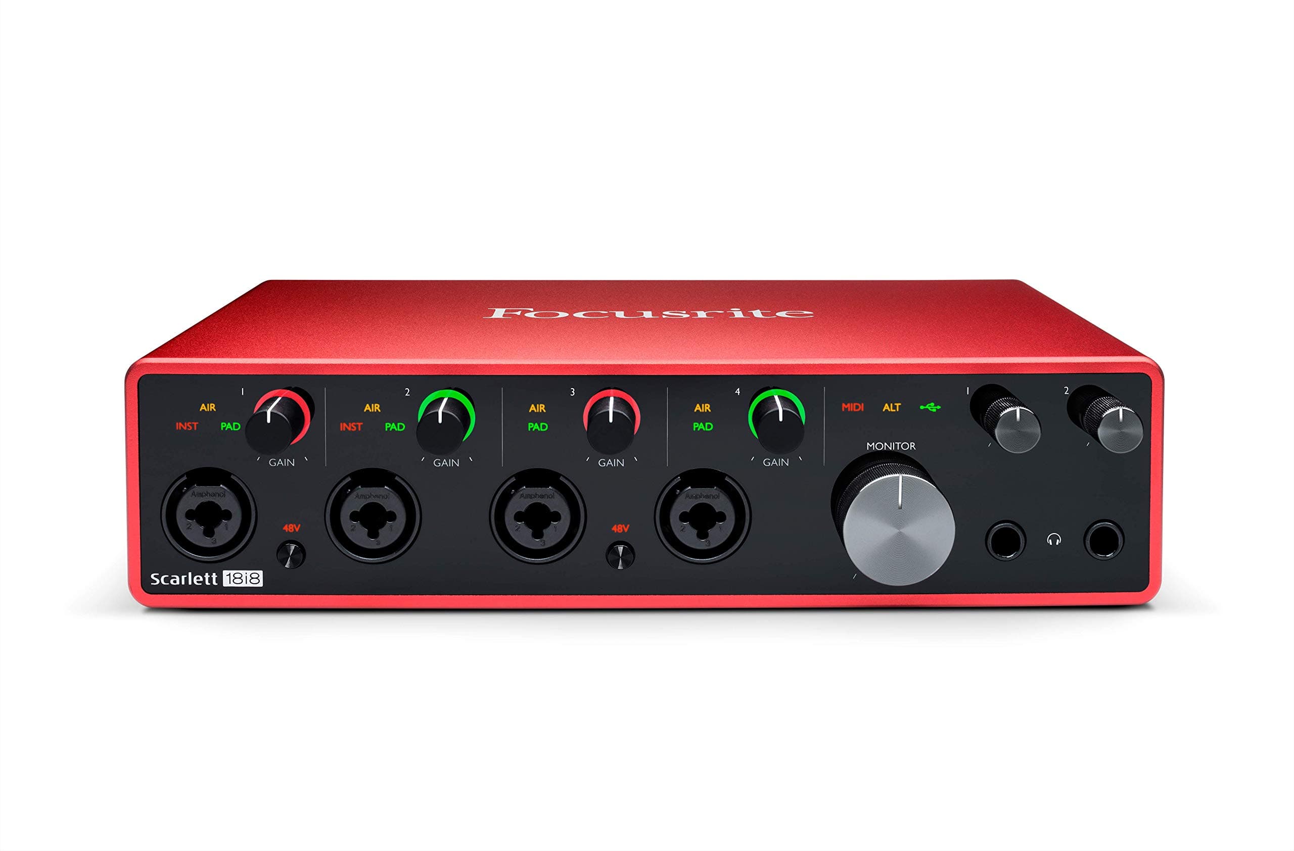Focusrite Scarlett 18I8 3Rd Gen Usb Audio Interface, For Producers, Musicians, Bands, Content Creators — High-Fidelity, Studio Quality Recording, And All The Software You Need To Record